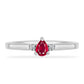 Silberring mit Rubin aus Madagaskar und weißem Diamant