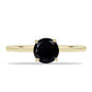 Goldplattierter Silberring mit schwarzem Onyx aus Suwar