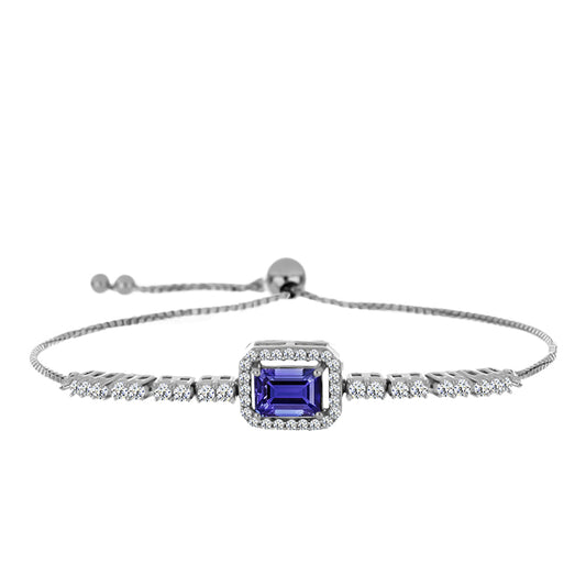 Silberarmband mit Iolith und weißem Topas