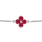 Silberarmband mit Rubin aus Madagaskar und weißem Diamant