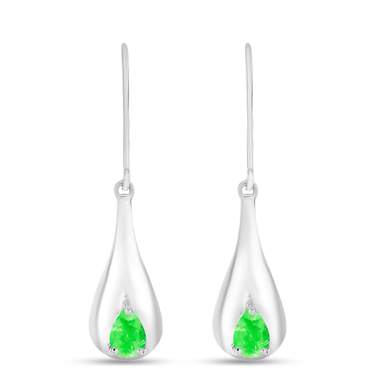 Silberohrringe mit Hyalit-Opal