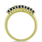 Goldplattierter Silberring mit blauem Achat