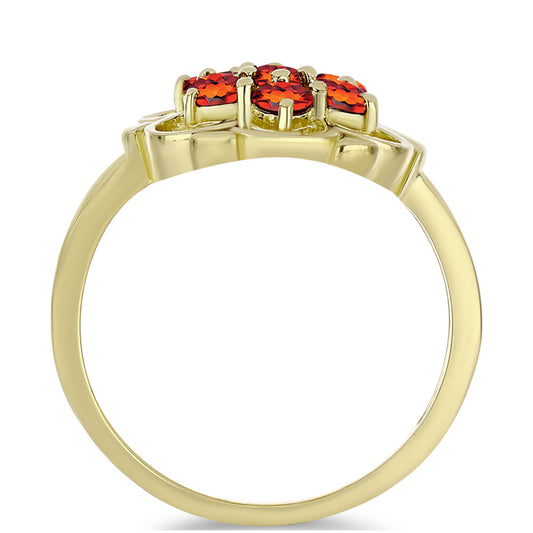 Goldplattierter Silberring mit Citrin aus Madeira