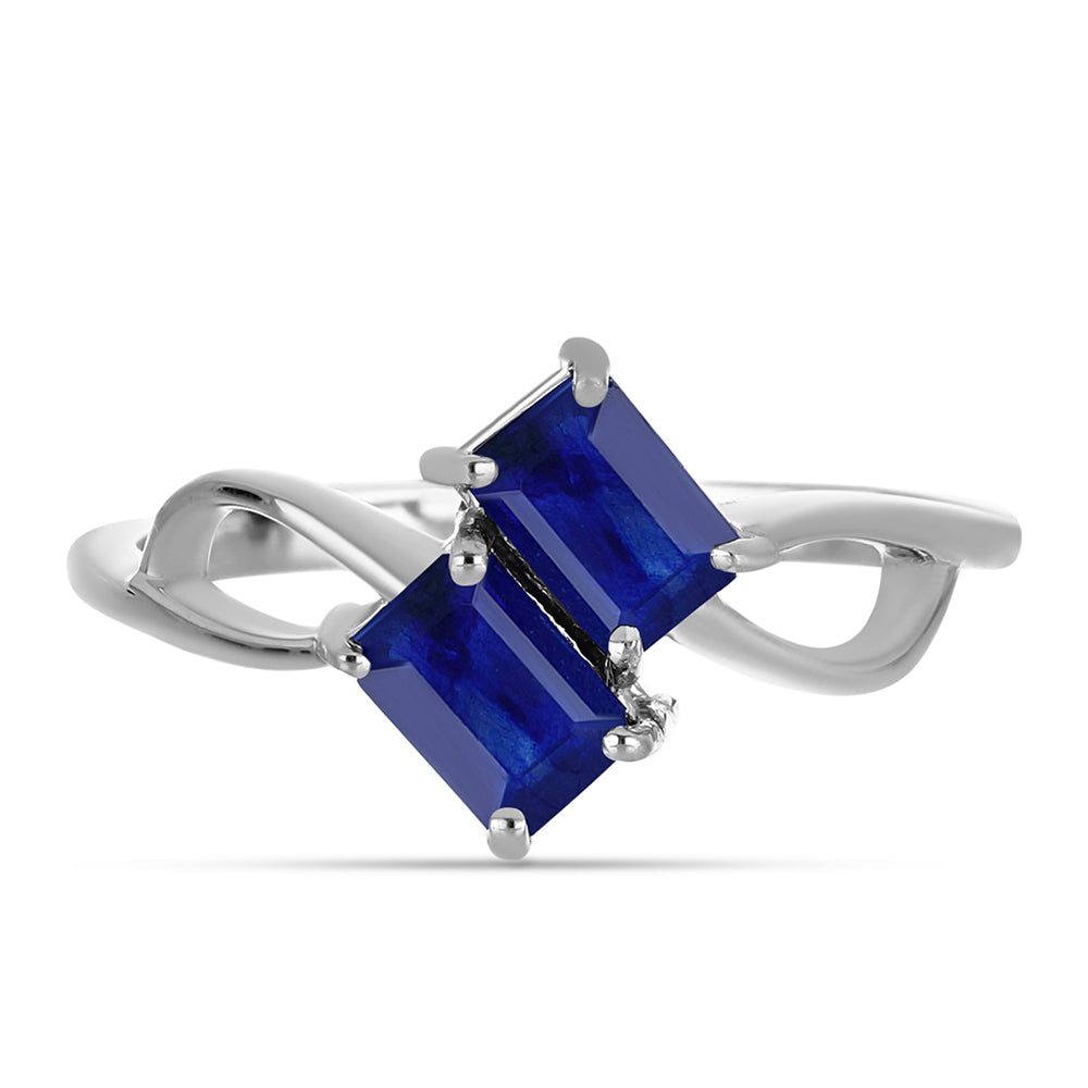 Silberring mit australischem blauem Saphir