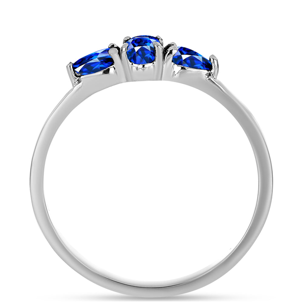 Silberring mit australischem blauem Saphir 2 