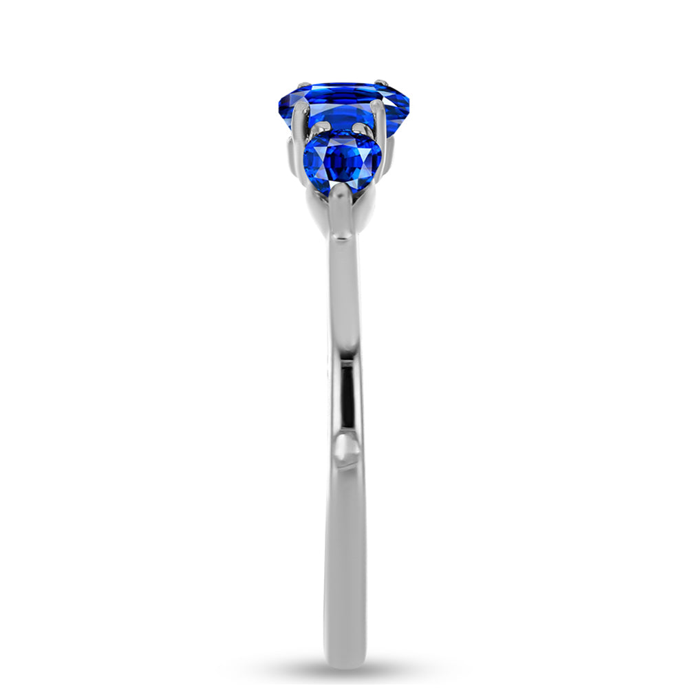 Silberring mit australischem blauem Saphir