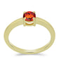 Goldplattierter Silberring mit Citrin aus Madeira