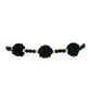 Goldplattiertes Silberarmband mit schwarzem Spinell