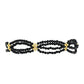 Goldplattiertes Silberarmband mit schwarzem Spinell