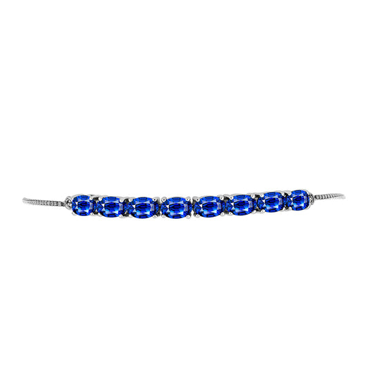 Silberarmband mit australischem blauem Saphir