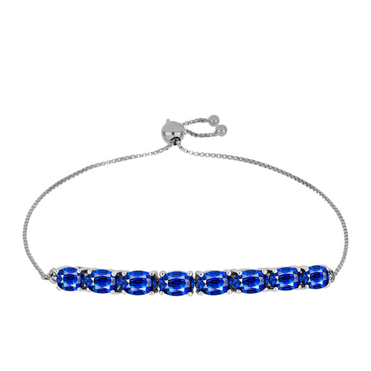 Silberarmband mit australischem blauem Saphir