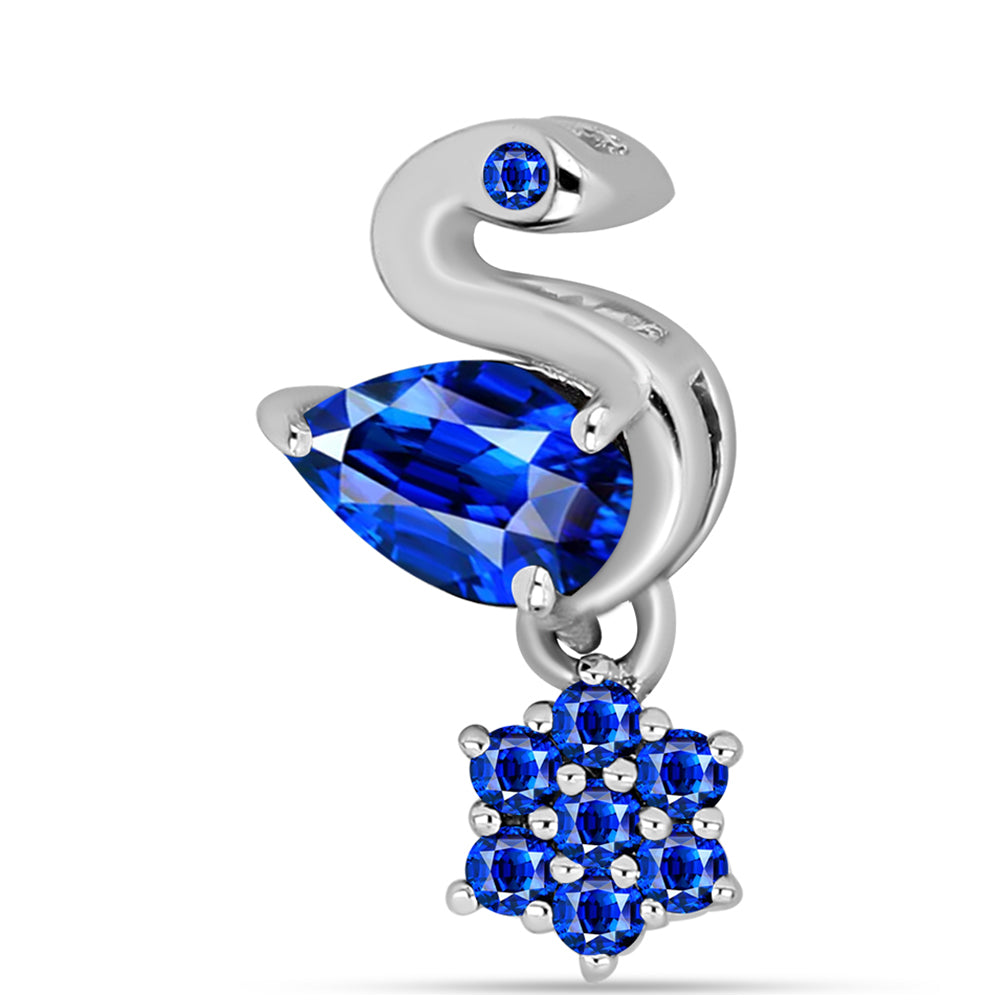 Silberanhänger mit australischem blauem Saphir 1 