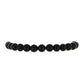 Goldplattiertes Silberarmband mit schwarzem Spinell