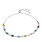Silberarmband mit marokkanischem Amethyst und grünem Achat