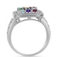 Silberring mit marokkanischem Amethyst und grünem Achat
