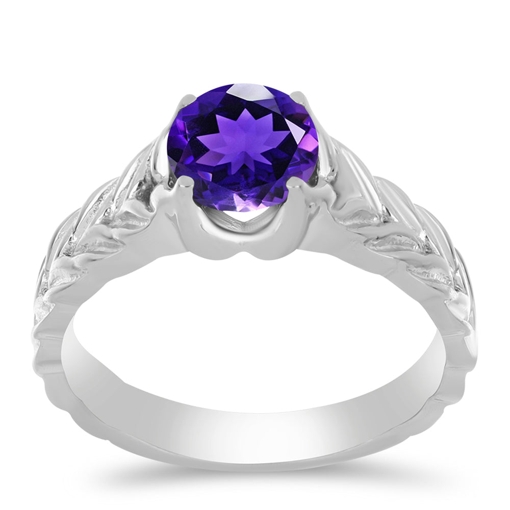 Silberring mit marokkanischem Amethyst 3 