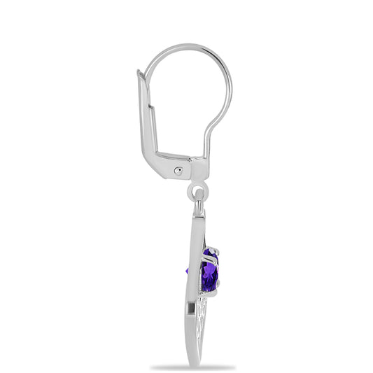 Silberohrringe mit marokkanischem Amethyst