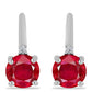 Silberohrringe mit rotem Achat und weißem Topas