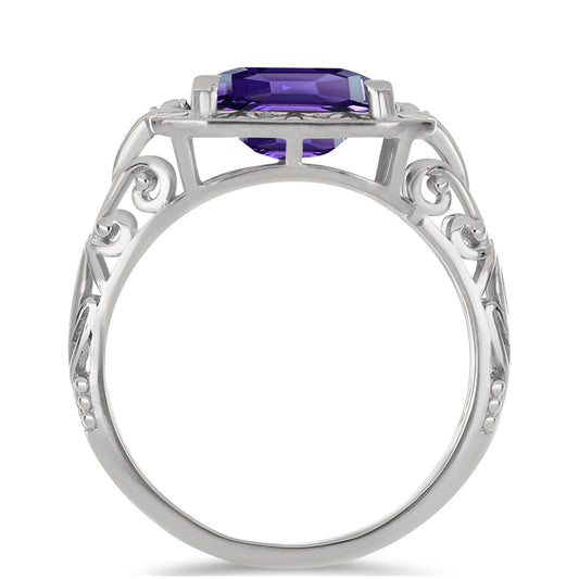 Silberring mit marokkanischem Amethyst