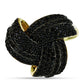 Goldplattierter Silberring mit schwarzem Spinell