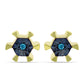 schmuckgarnitur aus Goldplattierte Silber mit blauem Diamant