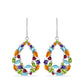 Silberohrringe mit marokkanischem Amethyst und Peridot aus Changbai