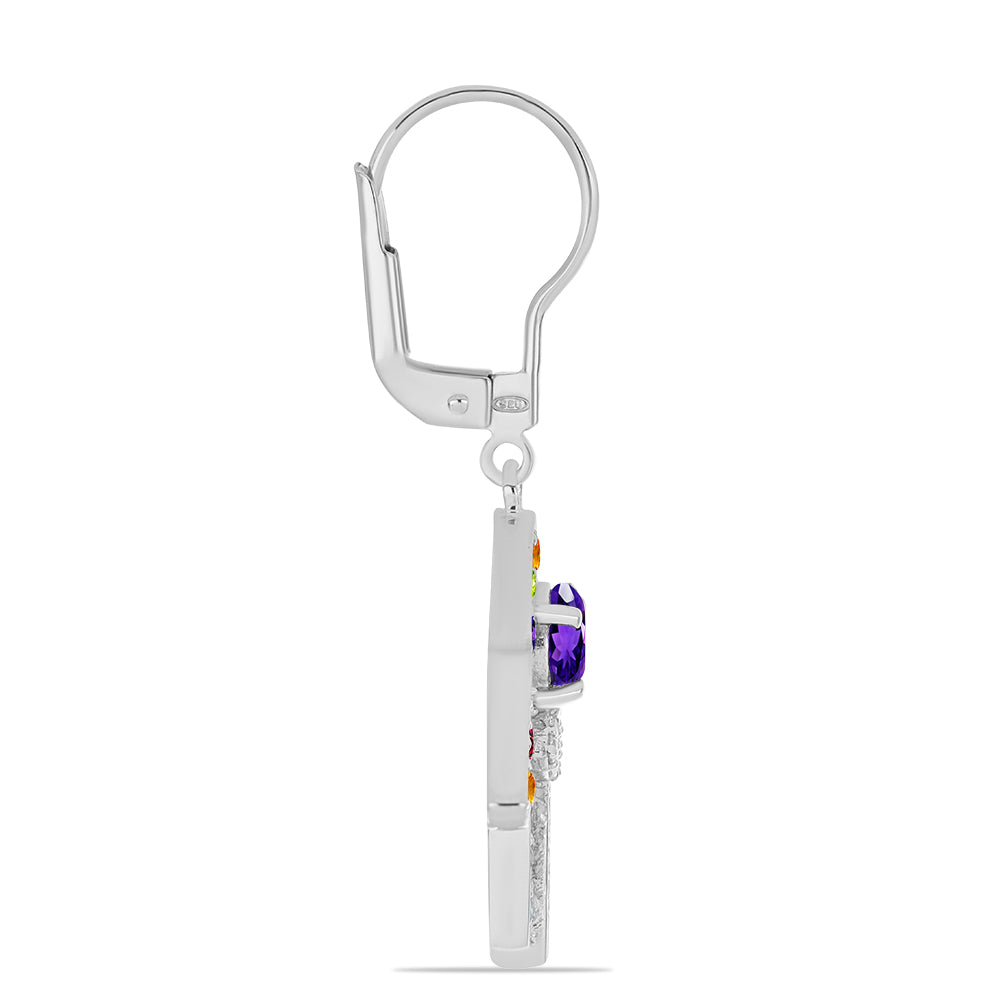 Silberohrringe mit marokkanischem Amethyst 2 