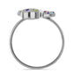 Silberring mit marokkanischem Amethyst und Zitrin aus dem Ural