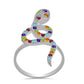 Silberring mit marokkanischem Amethyst und Zitrin aus dem Ural