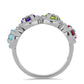 Silberring mit marokkanischem Amethyst und Peridot aus Changbai