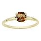 Goldplattierter Silberring mit Cognac-Quarz