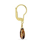 Goldplattierte Silberohrringe mit Cognac-Quarz