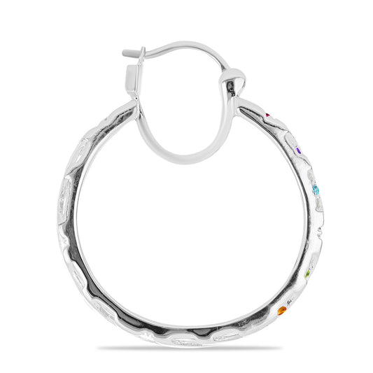 Silberohrringe mit marokkanischem Amethyst und Peridot aus Changbai