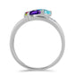 Silberring mit marokkanischem Amethyst und goldfarbenem Rio Zitrin