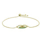 Goldplattiertes Silberarmband mit brasilianischem Smaragd
