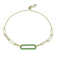 Goldplattiertes Silberarmband mit brasilianischem Smaragd
