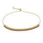 Goldplattiertes Silberarmband mit Cognac-Quarz