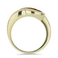 Goldplattierter Silberring mit Cognac-Quarz