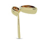 Goldplattierter Silberring mit Cognac-Quarz