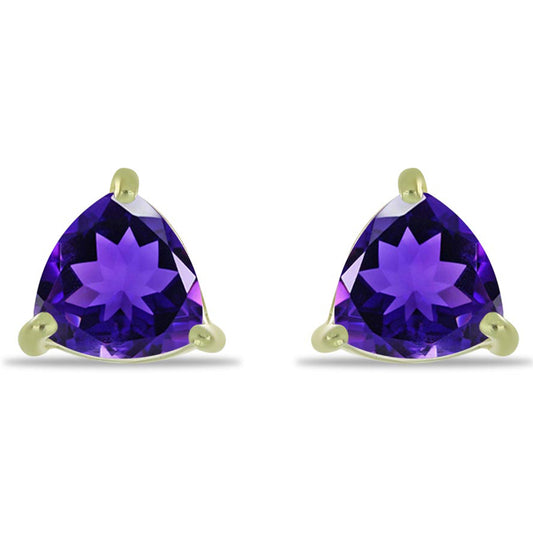 Goldplattierte Silberohrringe mit marokkanischem Amethyst