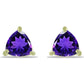 Goldplattierte Silberohrringe mit marokkanischem Amethyst