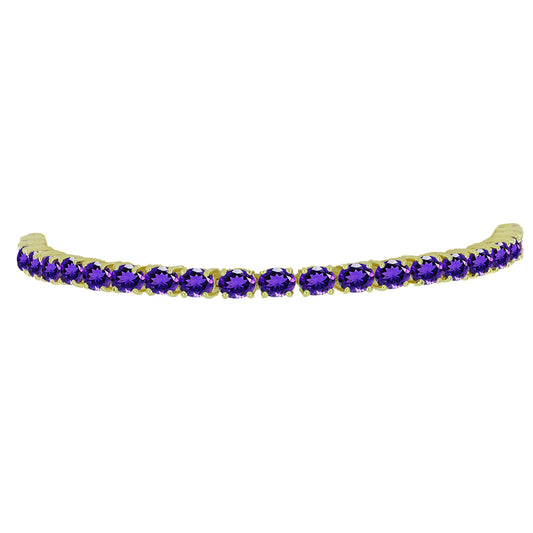 Goldplattiertes Silberarmband mit marokkanischem Amethyst