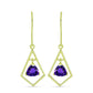 Goldplattierte Silberohrringe mit marokkanischem Amethyst