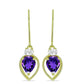 Goldplattierte Silberohrringe mit marokkanischem Amethyst und weißem Topas