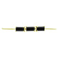 Goldplattiertes Silberarmband mit schwarzem Spinell