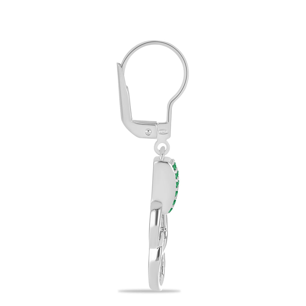 Silberohrringe mit zertifiziertem laborgezüchteten königsblauem Moissanit 2 