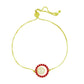 Goldplattiertes Silberarmband mit weißer Süßwasserperle und Rubin aus Madagaskar