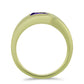 Goldplattierter Silberring mit marokkanischem Amethyst
