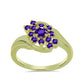 Goldplattierter Silberring mit marokkanischem Amethyst
