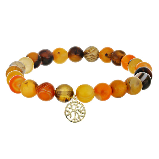 Goldplattiertes Silberarmband mit Hummeljaspis